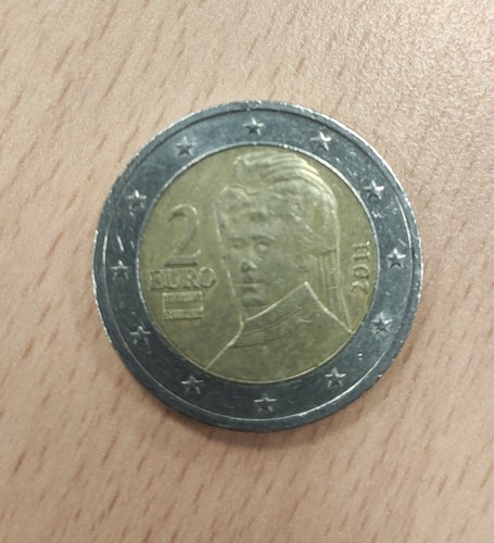 Moneta due euro rara - due,