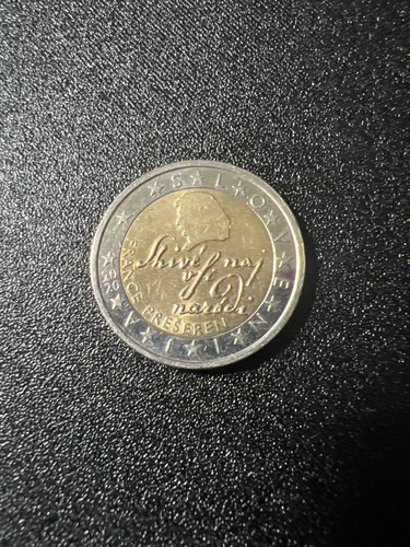 Moneta due euro rara - rara, france