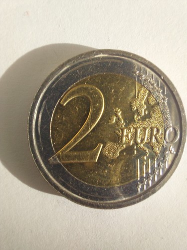 Moneta due euro - due,