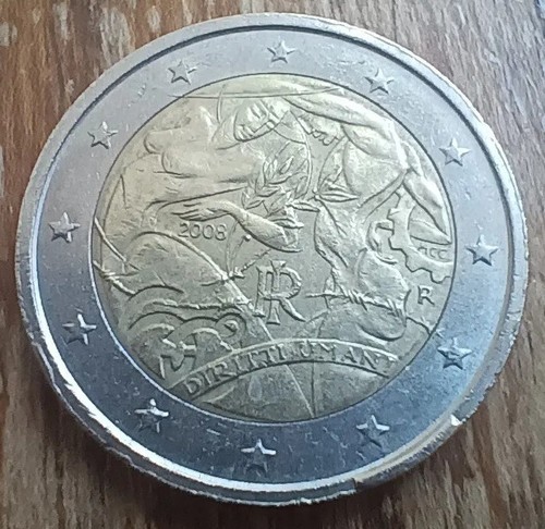 Moneta due euro errore - euro,