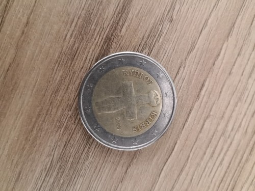 Moneta due euro rara - da, kibris