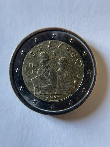 Moneta due euro - due,